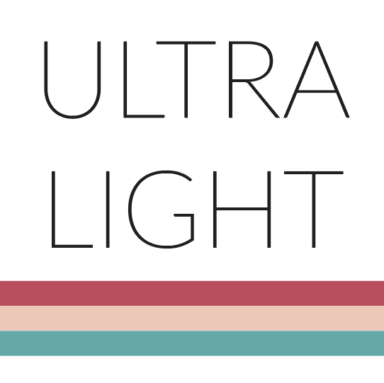 Ultra Light with a red, pink, and blue stripe underneath